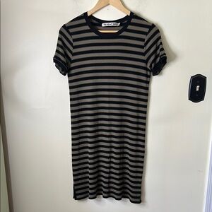 Michael Stars Black and Green Sheath Mini Dress Size S